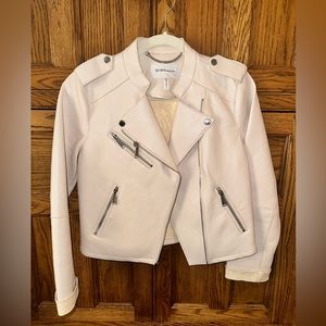 BCBGeneration size small, faux leather jacket with lace detail